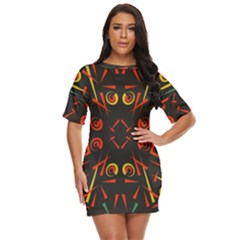 Abstract Pattern Geometric Backgrounds   Just Threw It On Dress by Eskimos