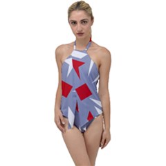 Abstract Pattern Geometric Backgrounds   Go With The Flow One Piece Swimsuit by Eskimos