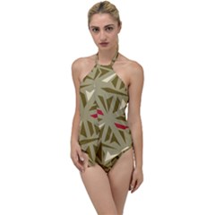 Abstract Pattern Geometric Backgrounds   Go With The Flow One Piece Swimsuit by Eskimos
