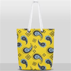 Floral Pattern Paisley Style Paisley Print  Doodle Background Full Print Rope Handle Tote (small) by Eskimos
