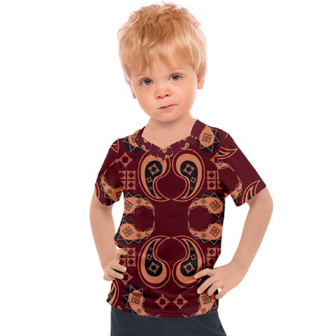 Floral Pattern Paisley Style Paisley Print  Doodle Background Kids  Sports Tee by Eskimos