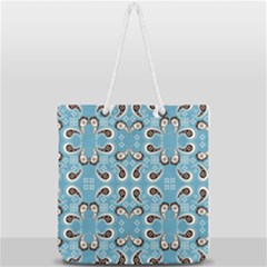 Floral Pattern Paisley Style Paisley Print  Doodle Background Full Print Rope Handle Tote (large) by Eskimos