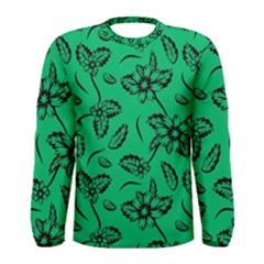 Folk Flowers Print Floral Pattern Ethnic Art Men s Long Sleeve Tee by Eskimos