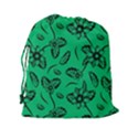 Folk flowers print Floral pattern Ethnic art Drawstring Pouch (2XL) View2