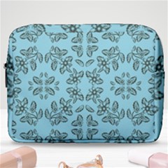 Floral Folk Damask Pattern Fantasy Flowers Floral Geometric Fantasy Make Up Pouch (large) by Eskimos