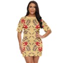 Floral folk damask pattern Fantasy flowers Floral geometric fantasy Just Threw It On Dress View1