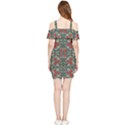 Floral folk damask pattern Fantasy flowers Floral geometric fantasy Shoulder Frill Bodycon Summer Dress View2