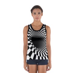 3d Optical Illusion, Dark Hole, Funny Effect Sport Tank Top  by Casemiro