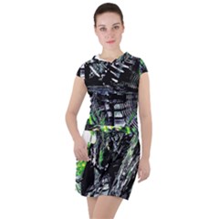 Dubstep Alien Drawstring Hooded Dress by MRNStudios