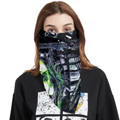 Dubstep Alien Face Covering Bandana (triangle) by MRNStudios