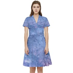 Gouttes D eau Galaxy Short Sleeve Waist Detail Dress by kcreatif