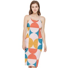 Geometric Pattern Bodycon Cross Back Summer Dress by Valentinaart