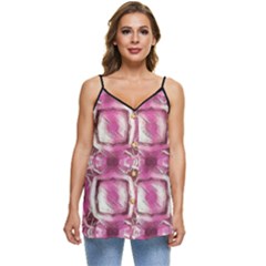 Cheri Rose Casual Spaghetti Strap Chiffon Top by MijizaCreations