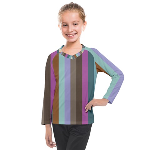 Simple Line Pattern Kids  Long Mesh Tee by Valentinaart