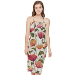 Floral Pattern Bodycon Cross Back Summer Dress by Valentinaart