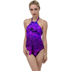 Magenta Waves Flow Series 2 Go With The Flow One Piece Swimsuit by DimitriosArt