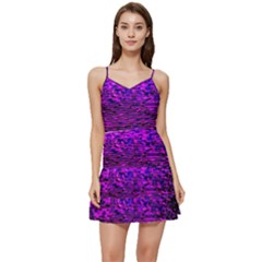 Magenta Waves Flow Series 2 Short Frill Dress by DimitriosArt
