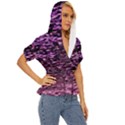 Purple  waves abstract series no2 Lightweight Drawstring Hooded Top View3