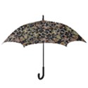 Modern Camo Tropical Print Design Hook Handle Umbrellas (Small) View3