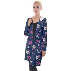 Flowers Pattern Hooded Pocket Cardigan by Sparkle