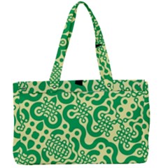 Liquid Art Pouring Abstract Seamless Pattern Lover Green Maze Canvas Work Bag by artico