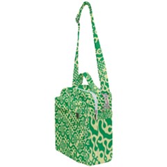 Liquid Art Pouring Abstract Seamless Pattern Lover Green Maze Crossbody Day Bag by artico