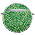 Liquid Art Pouring Abstract Seamless Pattern Lover Green Maze Crossbody Circle Bag View2