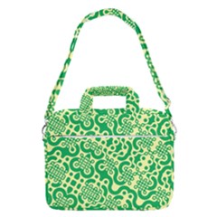 Liquid Art Pouring Abstract Seamless Pattern Lover Green Maze Macbook Pro Shoulder Laptop Bag  by artico