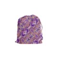 Liquid Art Pouring Abstract Seamless Pattern Tiger Eyes Drawstring Pouch (Small) View1