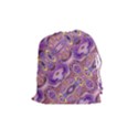 Liquid Art Pouring Abstract Seamless Pattern Tiger Eyes Drawstring Pouch (Medium) View1