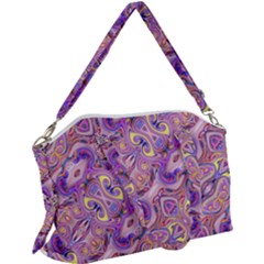 Liquid Art Pouring Abstract Seamless Pattern Tiger Eyes Canvas Crossbody Bag by artico