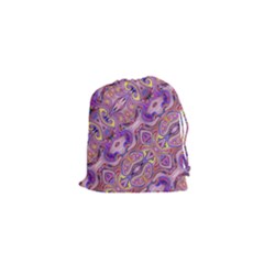 Liquid Art Pouring Abstract Seamless Pattern Tiger Eyes Drawstring Pouch (xs) by artico