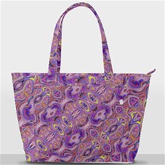 Liquid Art Pouring Abstract Seamless Pattern Tiger Eyes Back Pocket Shoulder Bag  by artico