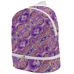 Liquid Art Pouring Abstract Seamless Pattern Tiger Eyes Zip Bottom Backpack by artico