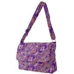 Liquid Art Pouring Abstract Seamless Pattern Tiger Eyes Full Print Messenger Bag (l) by artico