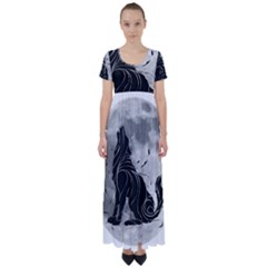 Lobo-lunar High Waist Short Sleeve Maxi Dress by mundodeoniro