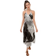 Lobo-lunar Halter Tie Back Dress  by mundodeoniro