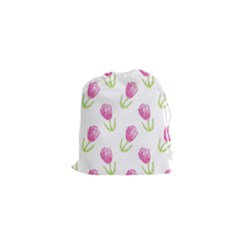 Tulips Watercolor Pattern Drawstring Pouch (xs) by Littlebird