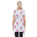 Tulips watercolor Pattern Short Sleeve Side Drop Tunic View2