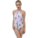 Tulips watercolor Pattern Go with the Flow One Piece Swimsuit View1