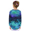 Blue galaxy Kids  Long Sleeve Tee View2