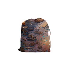 Sky Ship Drawstring Pouch (small) by Dazzleway
