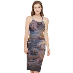 Sky Ship Bodycon Cross Back Summer Dress by Dazzleway