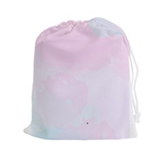 Watercolor Clouds Drawstring Pouch (2xl) by Littlebird