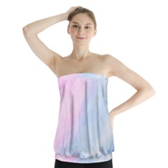 Watercolor Clouds2 Strapless Top by Littlebird