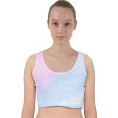 Watercolor Clouds2 Velvet Racer Back Crop Top by Littlebird