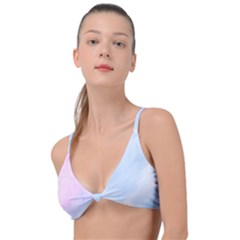 Watercolor Clouds2 Knot Up Bikini Top by Littlebird