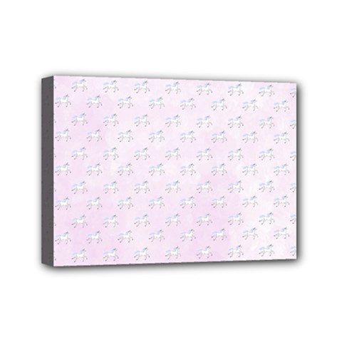 Unicorns Pattern Mini Canvas 7  X 5  (stretched) by Littlebird