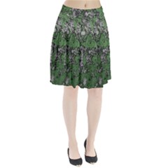 Modern Camo Grunge Print Pleated Skirt by dflcprintsclothing