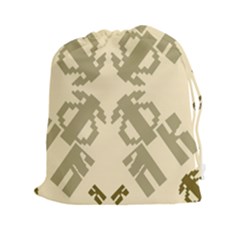 Abstract Pattern Geometric Backgrounds   Drawstring Pouch (2xl) by Eskimos
